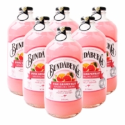 宾得宝（Bundaberg）含气葡萄柚汁饮料 澳州原装进口 375ml*6玻璃瓶装 发酵果汁气泡水