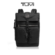 TUMI/途明Alpha Bravo系列男士时尚轻质尼龙卷顶双肩包 黑色/0232659D