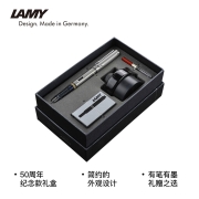 凌美(LAMY)钢笔 AL-star恒星系列 银灰色墨水笔+黑色墨水墨水芯签字笔送礼礼物套装礼盒 德国进口 EF0.5mm
