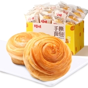 百草味 手撕面包1000g/箱 原味整箱办公室早餐休闲食品面包点心零食
