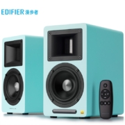 漫步者（EDIFIER） AIRPULSE A80 书架式有源音箱 蓝牙音箱 客厅音响电视音响胡桃木 蓝色