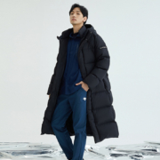 迪桑特（DESCENTE） 运动羽绒服 首尔版男女长款羽绒服冬季 D2491SDJ89C 男子-黑色BK 男2XL(185/104A)