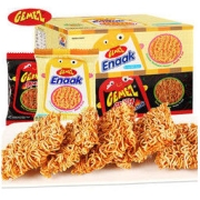 GEMEZ Enaak 进口印尼GEMEZ烧烤香辣干吃面小鸡干脆面2整箱900g网红零食批发