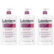 Lubriderm Advanced Therapy 保湿乳液，24 液量盎司，3 包