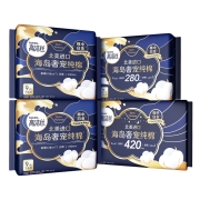 高洁丝Kotex海岛奢宠海岛棉日夜组合4包29片（240mm日*9p*2包+280mm夜*7p+420mm超长夜*4p）卫生巾套装