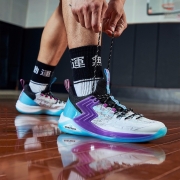 阿隆戈登联名BIG3 2.0|361度篮球鞋2022春夏季新款男鞋Q弹超科技运动防滑耐磨水泥克星战靴 361度白/萤光紫藤 44