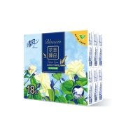 清风(APP)手帕纸 清风花萃 花萃臻品5层6张*18包纸手帕 5层厚韧 便携出行（天然无香）