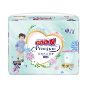 GOO.N 大王 花信风纸尿裤尿不湿 婴儿尿布轻薄透气尿片尿裤吸水隔尿垫加大码旗舰店 尺码可选 拉拉小短裤 XXL30片(15kg以上)