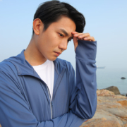 日高（NIKKO）防晒服男冰丝夏季透气防晒衣UPF50防紫外线皮肤衣风衣女 男-雾霾蓝 L
