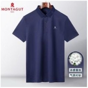 MONTAGUT 梦特娇 男士桑蚕丝短袖t恤2022夏季新款棉polo衫爸爸休闲商务男装
