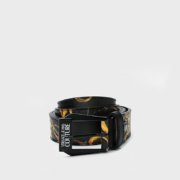 范思哲Versace Jeans Couture奢侈品皮带男士Logo腰带 71YA6F03-ZS123 黑色印花 105