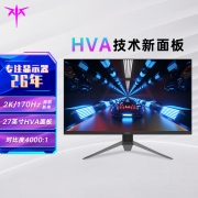 KTC 27英寸 电脑显示器 2K170Hz 1ms(MPRT) HVA显示屏 HDR 防蓝光无闪屏 可接游戏机 电竞2k显示屏 H27V22999元