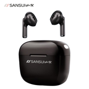 山水（SANSUI）TW69新 蓝牙耳机 真无线降噪运动 双耳入耳游戏音乐耳机 适用苹果安卓小米通用手机 黑色