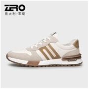 ZERO 零度男鞋真皮舒适复古运动休闲鞋官方旗舰店百搭户外鞋阿甘鞋