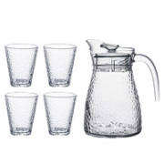 LOVWISH 乐唯诗 家用锤纹玻璃杯 【1壶4杯】