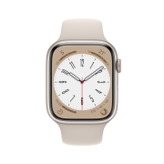 Apple Watch Series 8 智能手表GPS款45毫米星光色铝金属表壳星光色运动型表带MNP23CH/A