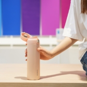 乐扣乐扣（LOCK&LOCK） 304不锈钢弹跳盖水杯学生男女杯子 粉色 LHC3256PIK 400ml
