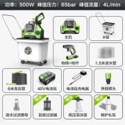绿田 LUTIAN 无线家用锂电高压清洗机40V家用水枪洗车泵洗车神器庭院清洗自带水箱 洗车机创T5