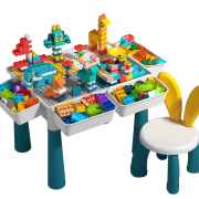 PLUS会员：星涯优品 多功能玩具积木桌 1椅+81大颗粒滑道+4收纳+4防滑24.9元包邮(双重优惠后)