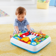 费雪(Fisher-Price) 男孩女孩早教益智玩具角色扮演游戏桌双语玩具桌-智玩宝宝学习桌DWN37