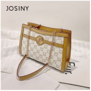 Josiny 卓诗尼 女包2022新款欧美百搭气质潮流链条包大容量印花单肩斜挎包