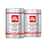 illy 意利 保税发货illy意利咖啡粉豆250g*2罐装原装中度深度烘培