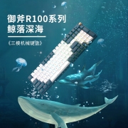 御斧 (Royal Axe) R100三模机械键盘 无线蓝牙 热插拔 游戏办公键盘 100配列PBT球帽 TTC二代金粉轴 鲸落深海