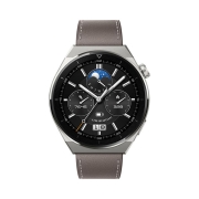 华为（HUAWEI）WATCH GT 3 Pro 钛金属表体 蓝宝石玻璃镜面 微晶陶瓷背壳 华为GT3pro灰色真皮表带