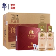 郎酒 郎牌特曲窖藏5号 浓香型白酒 50度500ml*2瓶*4盒 礼盒整箱装