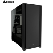 美商海盗船 (USCORSAIR) 5000D 黑色 钢化玻璃 中塔ATX机箱 (支持360冷排/42cm显卡/预装两风扇)