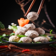 （恋食记）汕头牛肉丸牛筋丸丸子潮州肉丸子汕头火锅丸子烧烤食材火锅 潮汕牛肉丸250g+牛筋丸250g