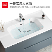 顾家家居（KUKA）浴室柜 实木洗脸盆组合现代简约卫生间洗漱台洗手盆柜套装G-06266B100BMK
