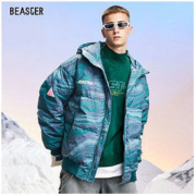 BEASTER 男士连帽羽绒服外套