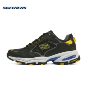 Skechers斯凯奇男子户外休闲运动鞋网布透气复古厚底老爹鞋 237145-BKYL 黑色/黄色 41