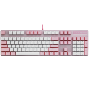 PLUS会员：RAPOO 雷柏 V500 PRO 104键 有线机械键盘 草莓牛奶 茶轴