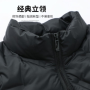 杉杉 马甲男 2022秋冬季新款加厚立领加棉保暖棉服男士简约休闲外套男Q 黑色 185