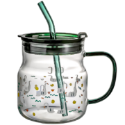 京东特价APP：LOVWISH 乐唯诗 吸管玻璃杯 450ml