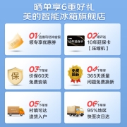 美的(Midea)19分钟急速净味601升变频一级能效对开双开门冰箱家用超薄无霜智能家电