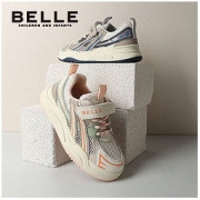 BeLLE 百丽 儿童运动鞋男女孩中大童2022新款软底轻便网面透气学生老爹鞋