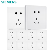 20日20点！SIEMENS 西门子 5UB14143NC01 致典系列 正五孔插座 雅白色 十只装