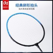 CROSSWAY克洛斯威羽毛球拍双拍轻一体对拍2支装复合耐打男女羽毛球套装 【初学推荐】蓝黑色/拍包+羽毛球