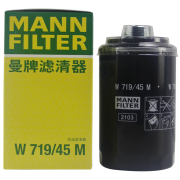 （MANNFILTER）曼牌机滤机油滤芯格滤清器EA888第二代发动机保养专用 W719/45M 大众CC 10-18款 1.8T 2.0T