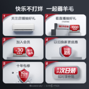 格力（GREE）大1匹 云佳 三级能效 变频冷暖 自清洁 壁挂式卧室空调挂机(KFR-26GW/NhGc3B 珊瑚玉色)