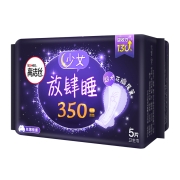 高洁丝Kotex放肆睡花瓣扇尾350mm5片夜用大扇尾锁量芯丝薄棉柔卫生巾（新老包装随机发货）