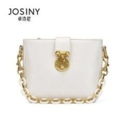Josiny 卓诗尼 包包2022新款小众设计单肩包百搭纯色甜美清新小方包托特包