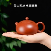 京东京造 宜兴紫砂壶 原矿朱泥 手工茶壶泡茶壶功夫茶具 朱泥西施壶 250ml