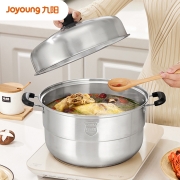 九阳(Joyoung)蒸锅内径30cm三层蒸锅复合底不锈钢汤锅家用蒸馒头包子高拱盖ZGH3001