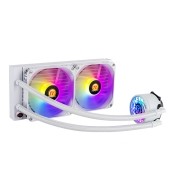 Tt（Thermaltake）斗龙 240 ARGB 雪白版 一体式CPU水冷散热器 (主板同步/冰裂纹水冷头/多平台/标配硅脂）