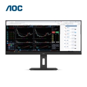 AOC电脑显示器 34英寸21:9带鱼屏 IPS窄边框 广色域 HDR Mode技术 升降旋转 TUV爱眼低蓝光不闪股票办公Q34P2