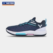 威克多（VICTOR） 羽毛球鞋 网布透气耐压减震稳定耐磨U3.0宽楦稳定类羽球鞋 P9600 P9600 BJ（翎羽蓝/紫色） 37码=230mm